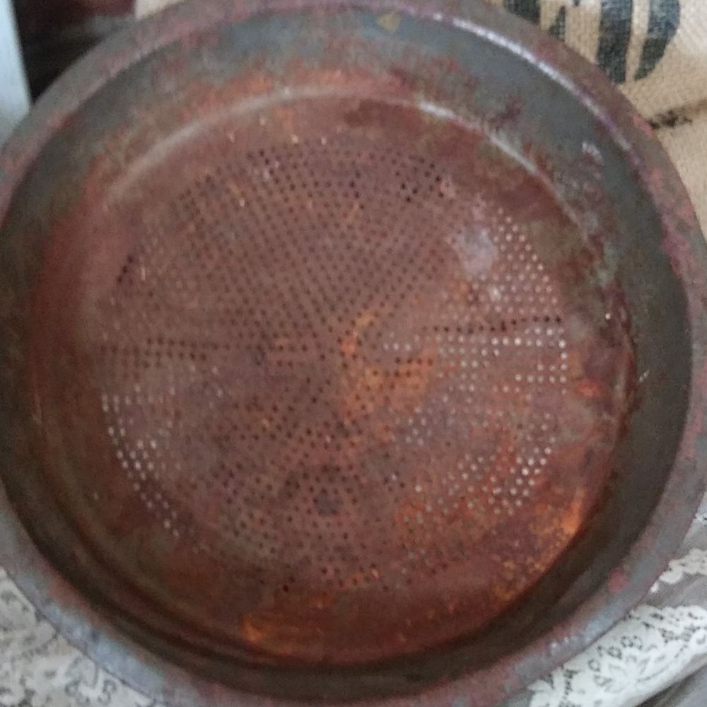 Vintage Rustic Metal Strainer